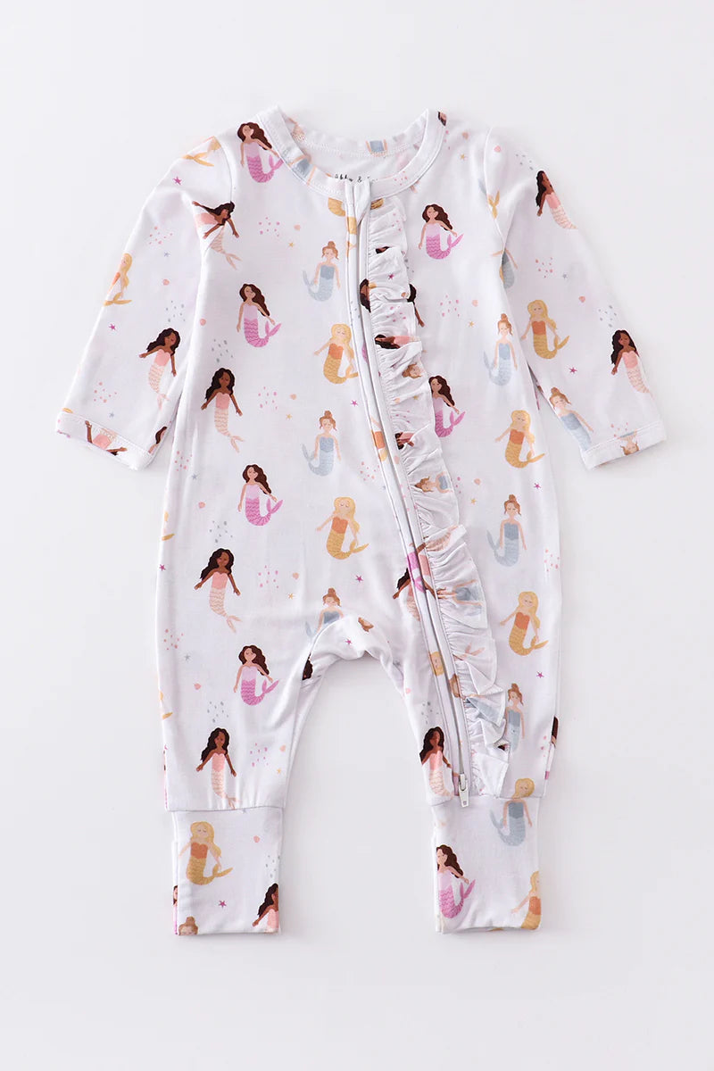 Mermaid Bamboo Zipper Romper