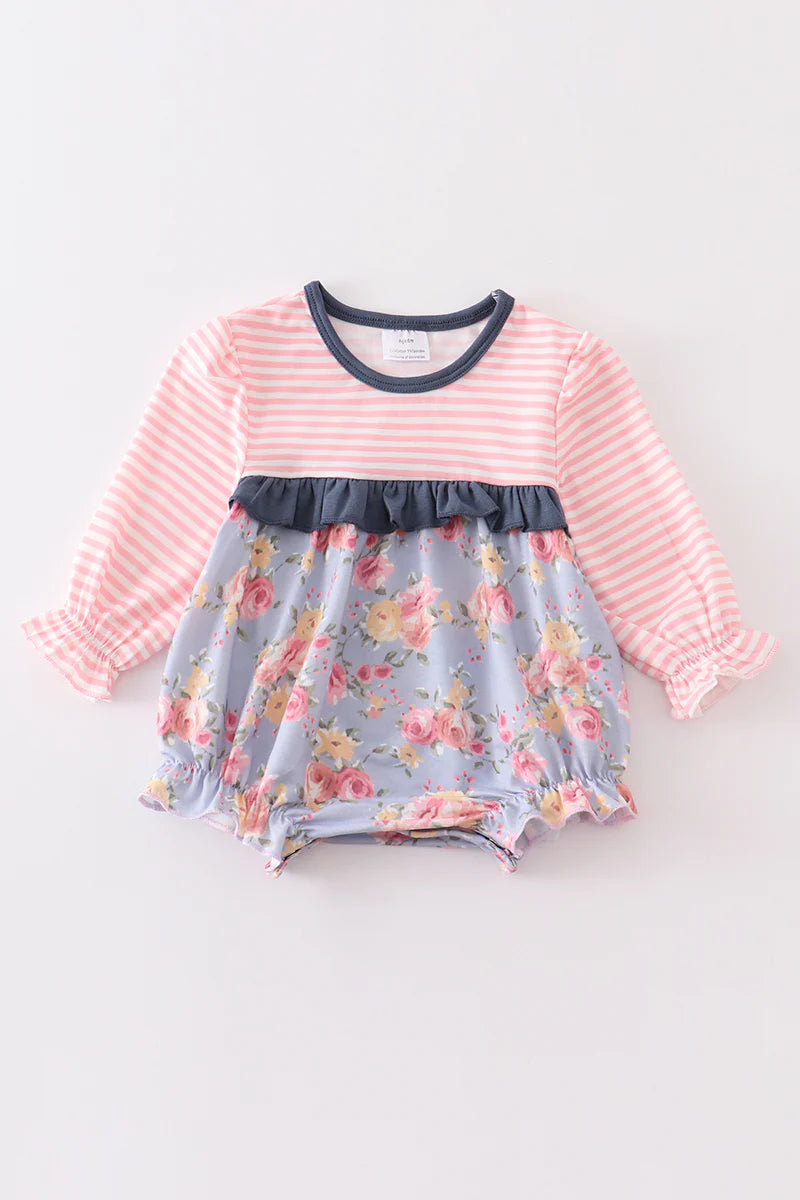 Pink Floral Print Bubble