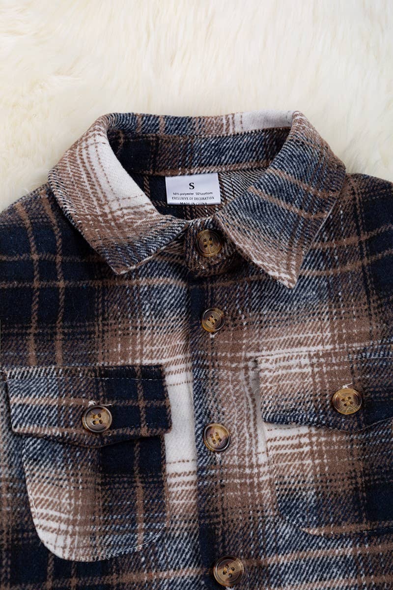 Brown/Black Plaid Shacket