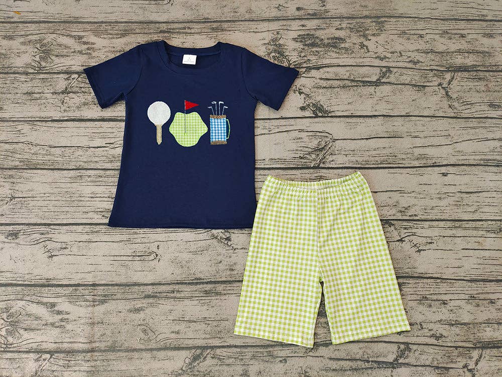 Golf Tee with Plaid Shorts