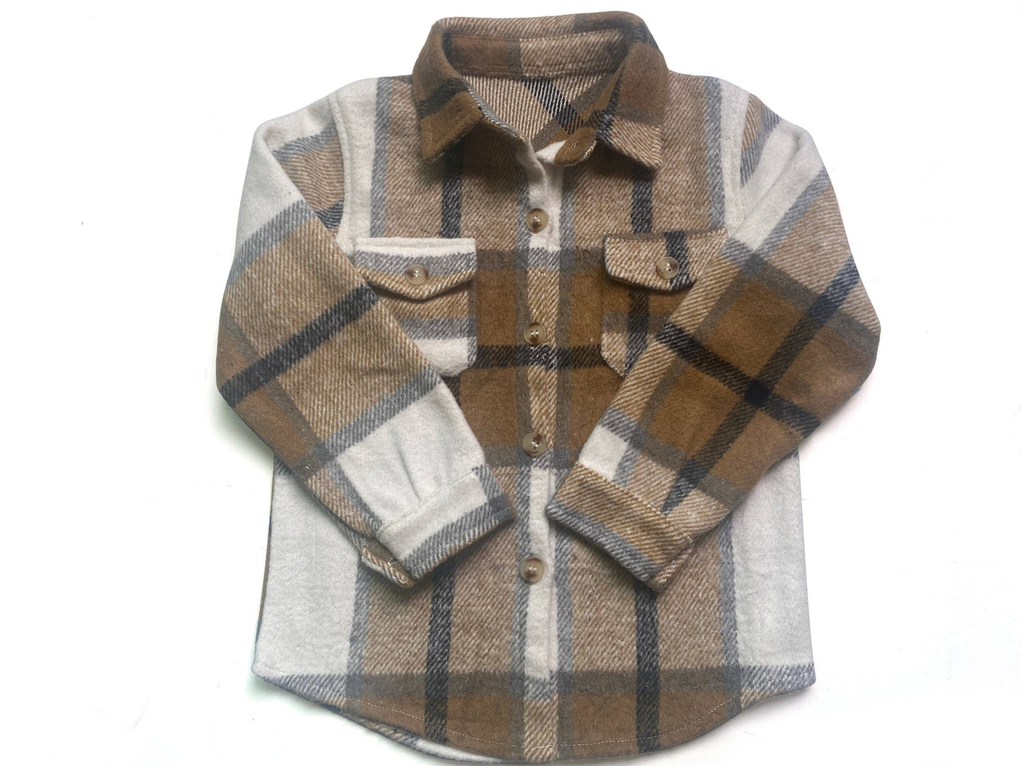 Brown Plaid Pocket Shirts