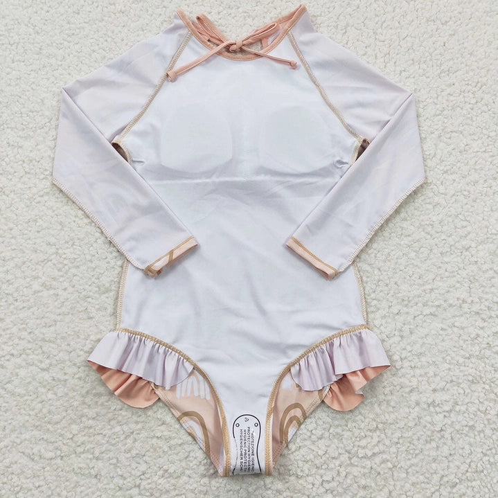 Rainbow Long Sleeve One Piece Swim