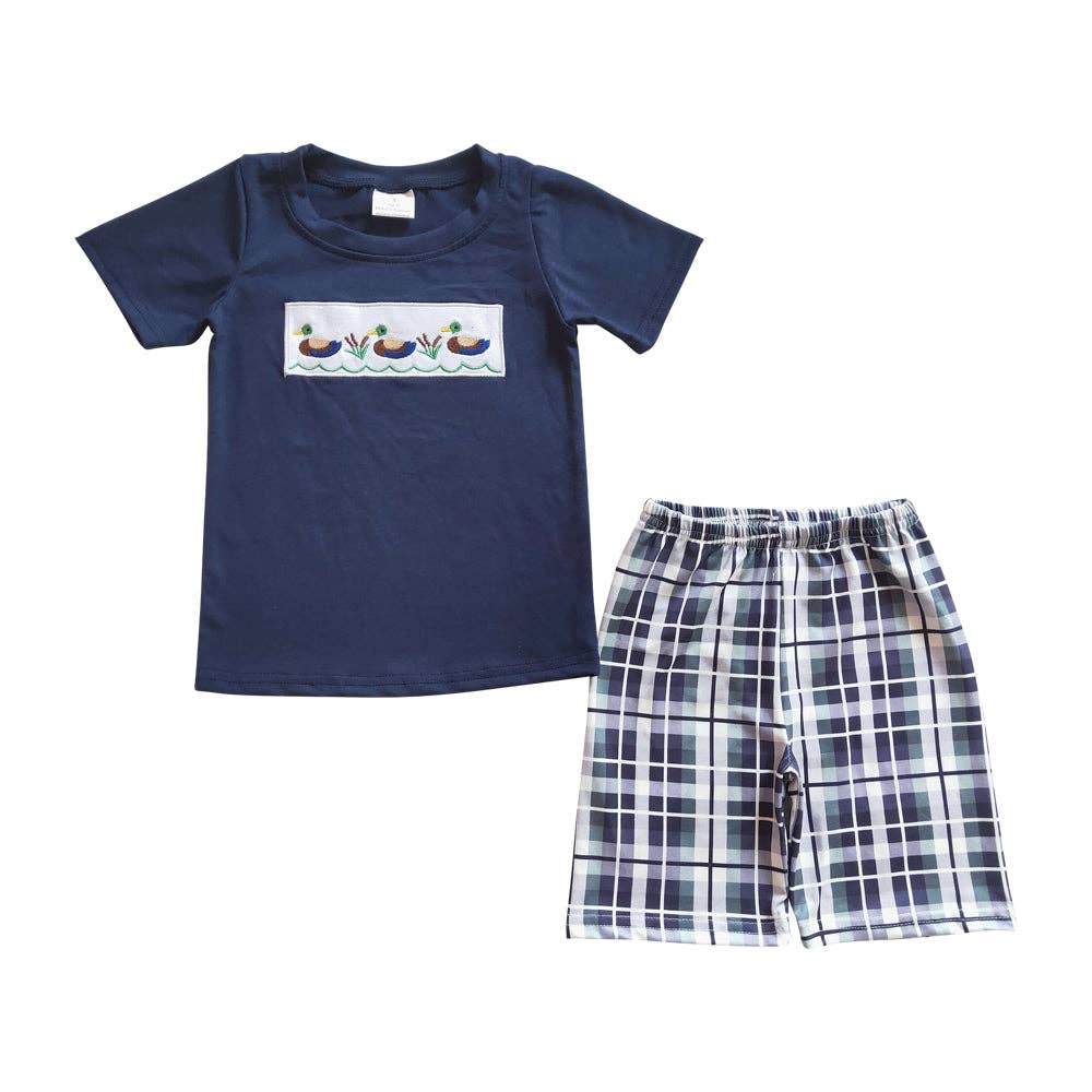 Duck Embroidered Shirt/Short Set
