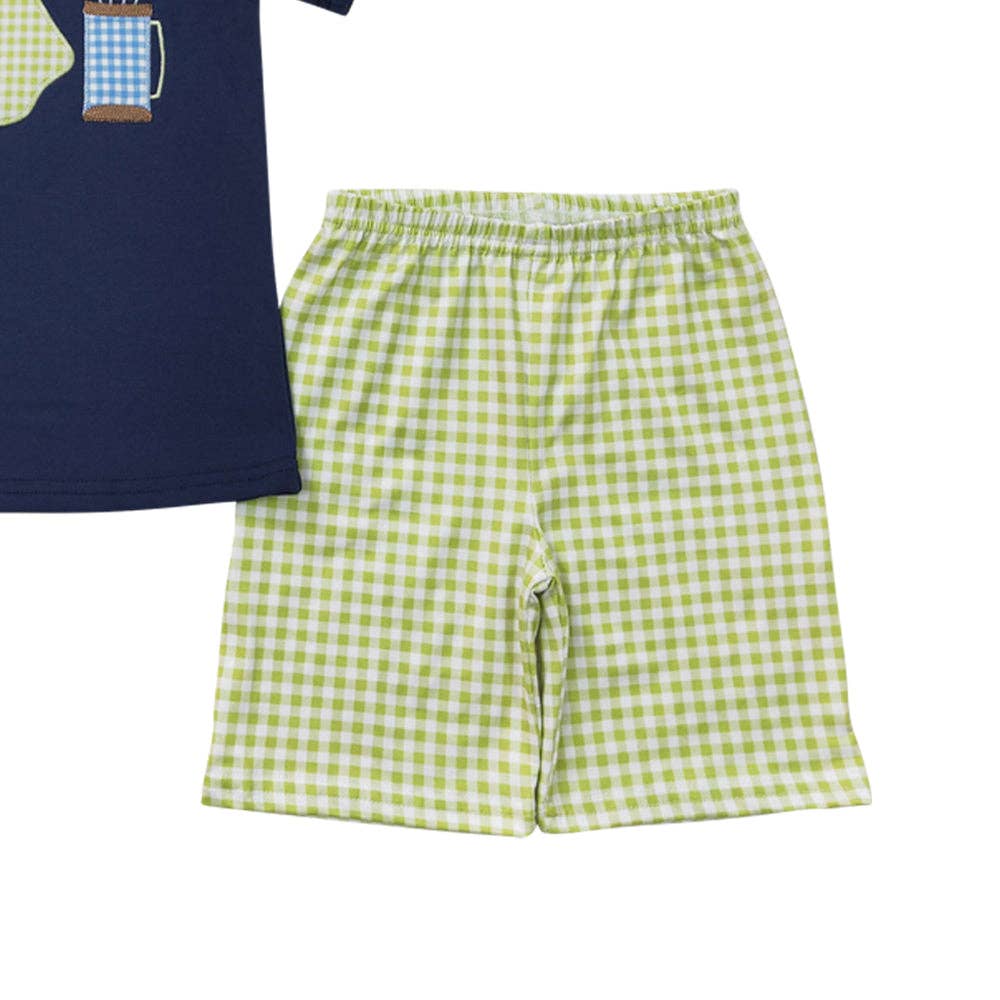 Golf Tee with Plaid Shorts