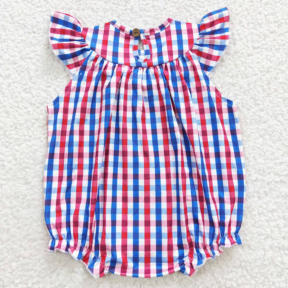 4th Of July Smocked Rompers