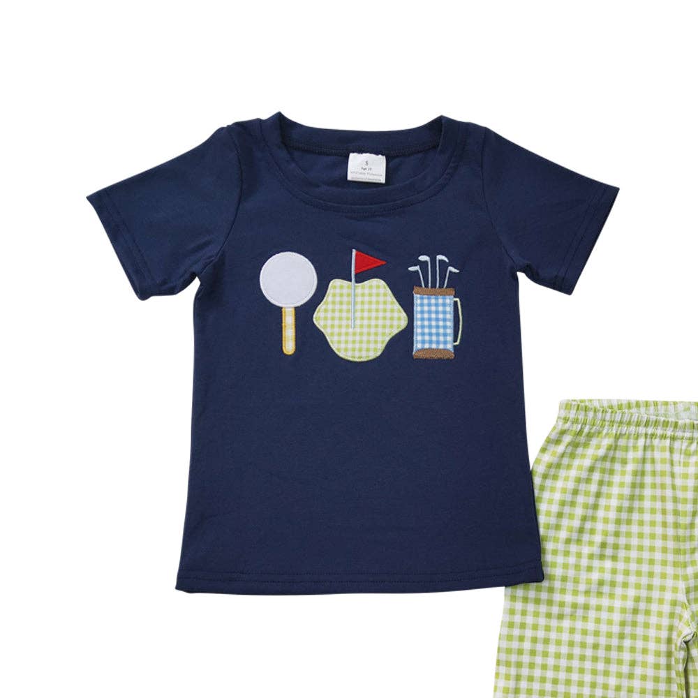 Golf Tee with Plaid Shorts