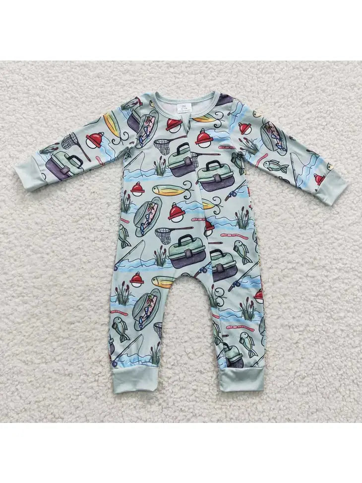 Fishing Green Romper