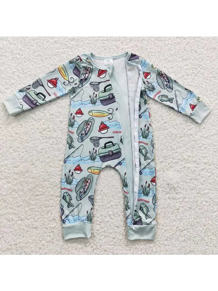 Fishing Green Romper