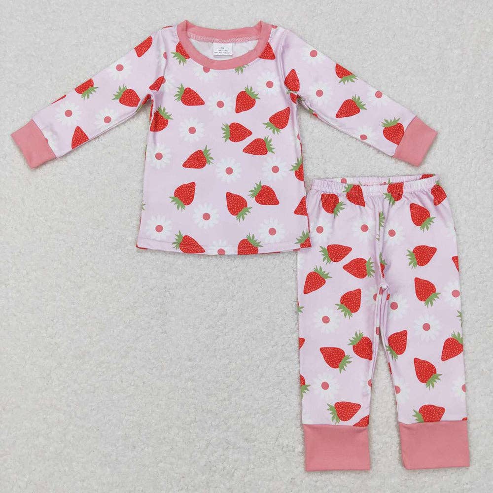 Pink Strawberry Pajama Set