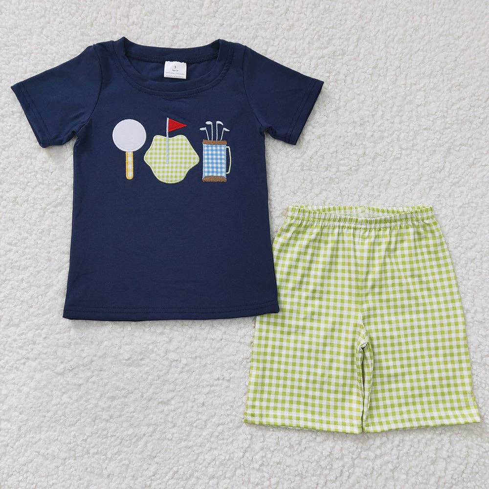 Golf Tee with Plaid Shorts