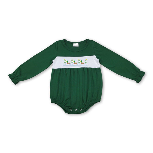 Green long sleeves duck hunting romper