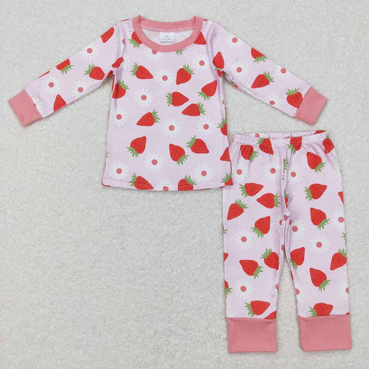 Pink Strawberry Pajama Set